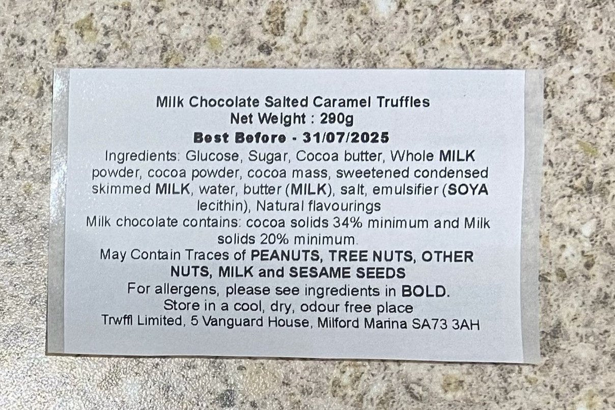 Salted Caramel Truffles - Luxury Milk Chocolate Box (8 )