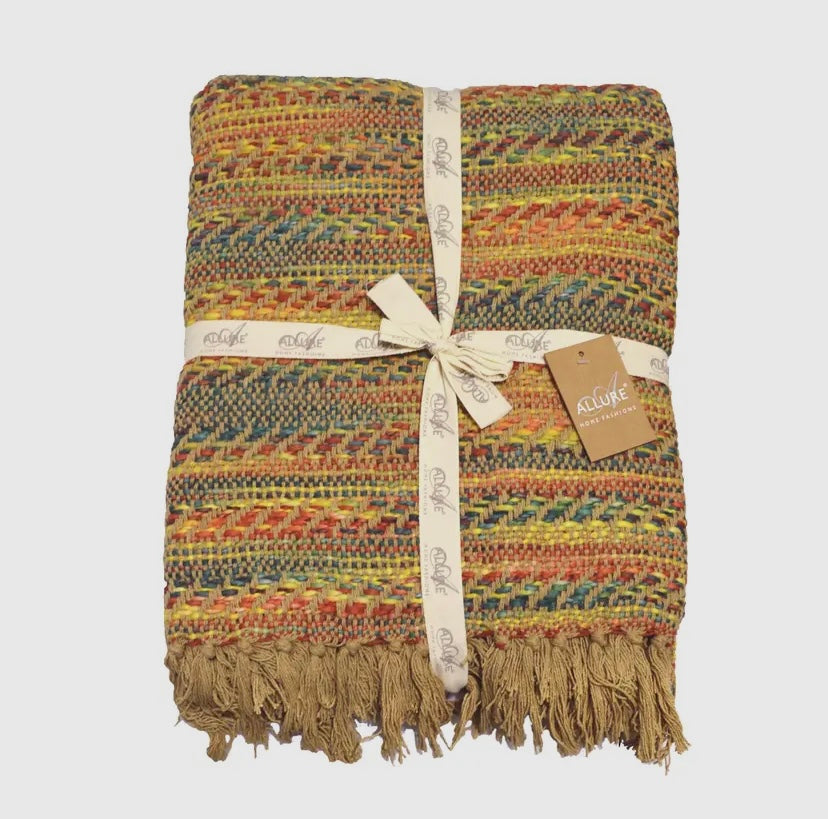 Luxury Multicoloured Traveller Throw/Blanket
