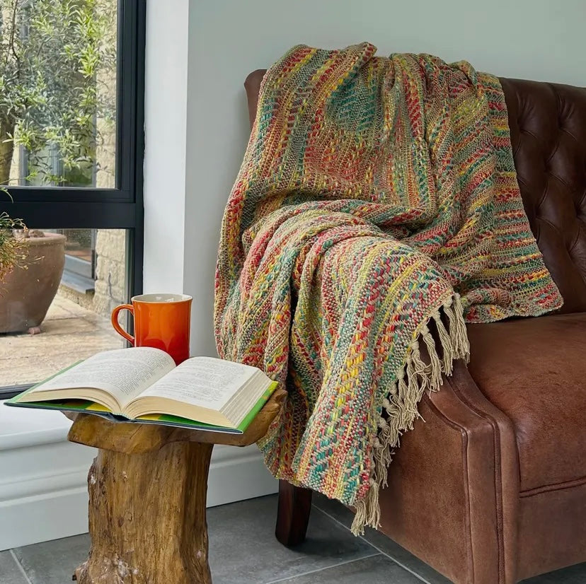 Luxury Multicoloured Traveller Throw/Blanket