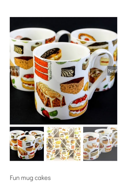 Rob Turner Bone China Mug - Cake