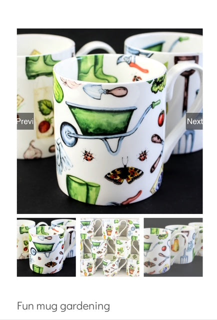 Rob Turner Bone China Mug - Gardening