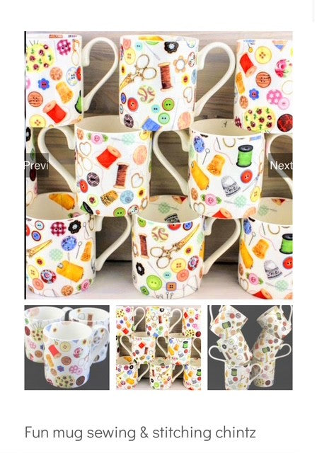 Rob Turner Bone China Mug - Sewing